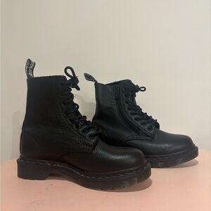 Dr. Martens Black Leather Moto Boots